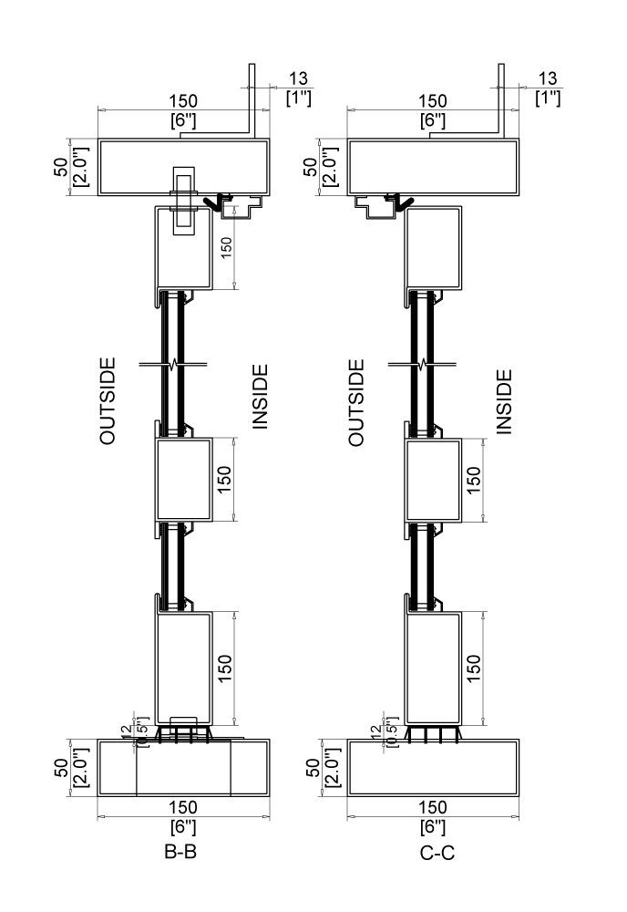 Iron Pivot Door Side View Cut Sheet