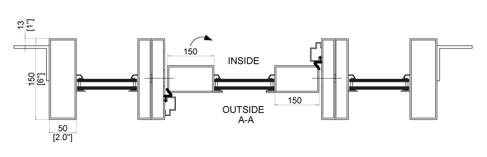 Iron Pivot Door In Swing Top View Cut Sheet 02
