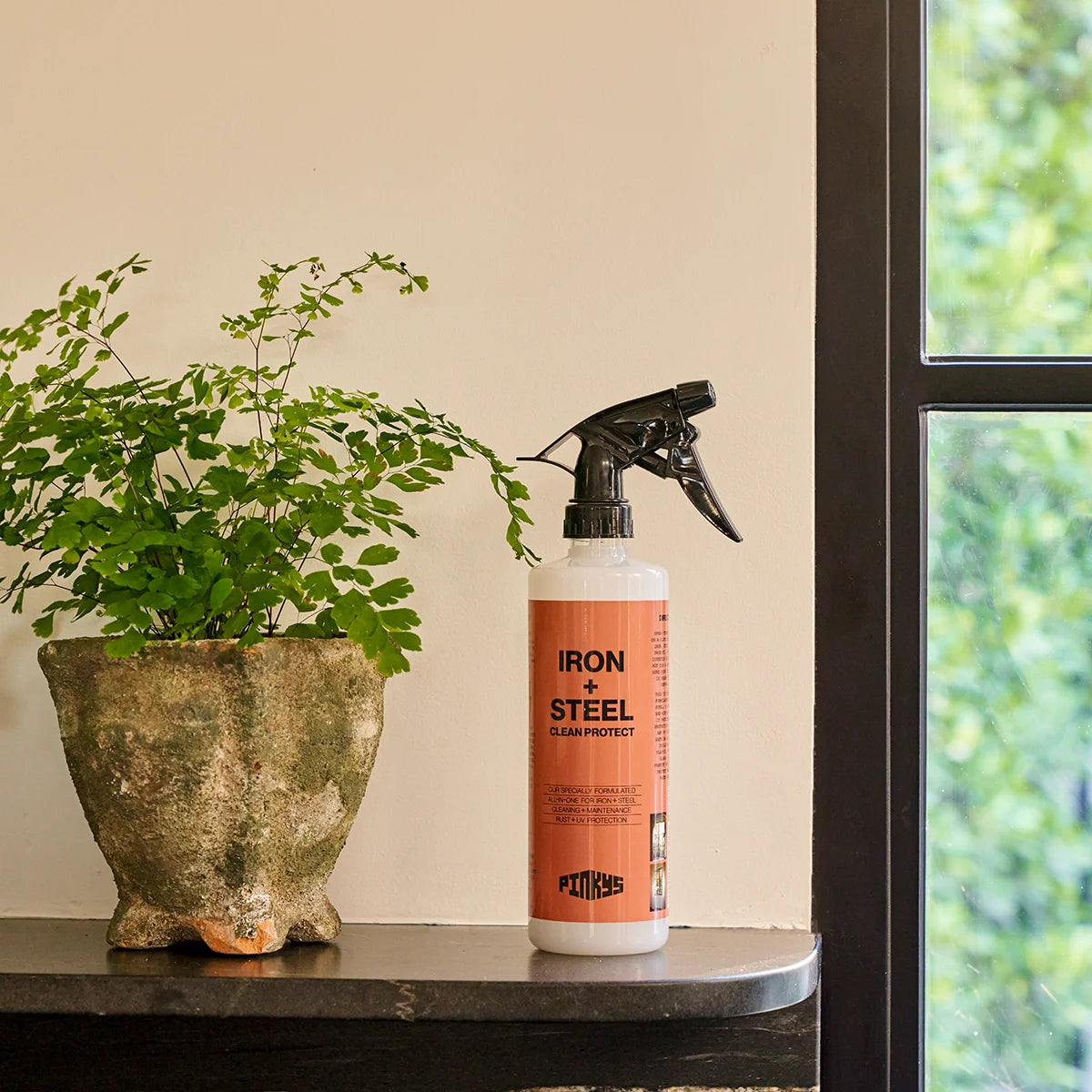 Clean protect spray made for steel and iron.