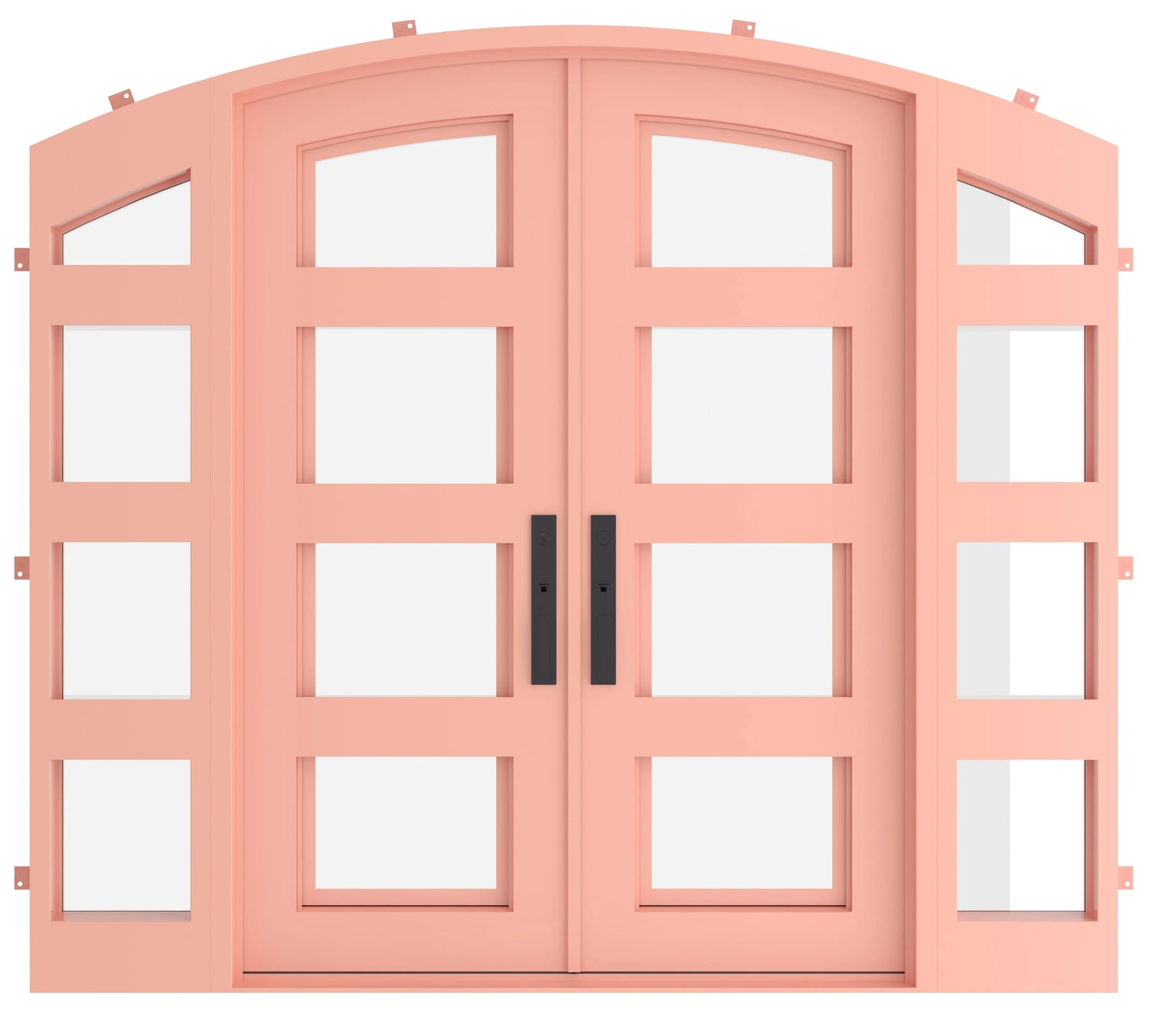 Knox with Side Windows - Double Arch | Standard Sizes - Staff Picks by Pinky’s Iron Doors — home doors, view 1