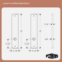 curved top back patio French door lockset hardware