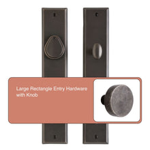 Load image into Gallery viewer, Large Rectangle Entry Hardware with Knob | Made to Order
