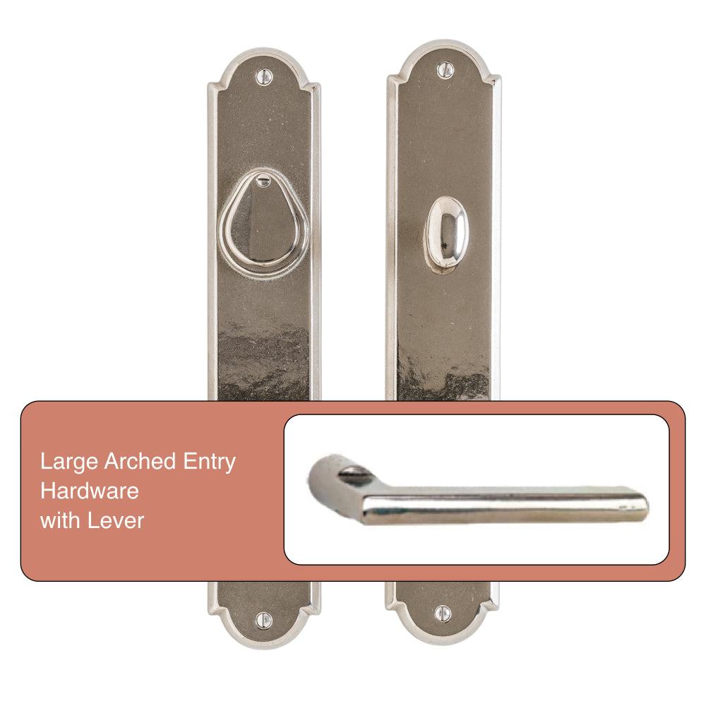 Large Arched Entry Rocky Mountain Hardware with Lever