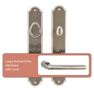 Large Arched Entry Rocky Mountain Hardware with Lever