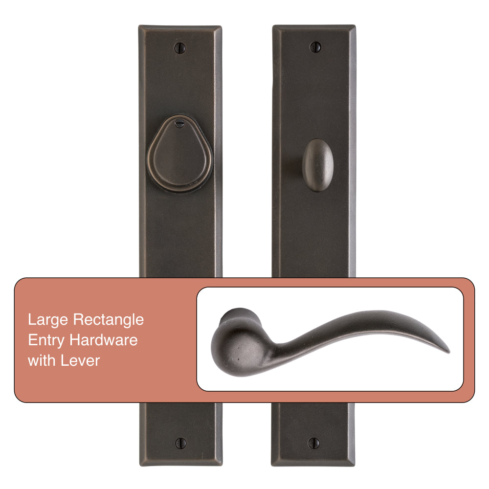 Large Rectangle Entry Rocky Mountain Hardware with Lever