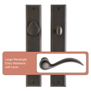 Large Rectangle Entry Rocky Mountain Hardware with Lever