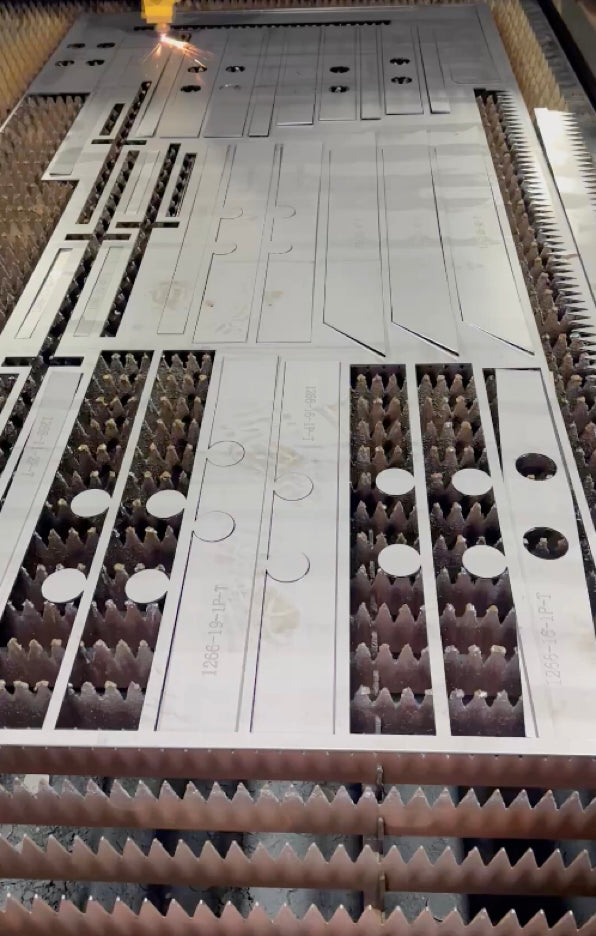 Laser cutting platform for iron doors