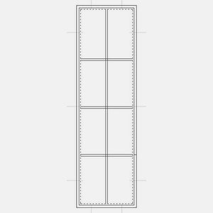 Single Sidelight panel for single or double doors. Comes with Polyurethane dual foam weather stripping inside each frame, and 8 tempered single pane glass - PINKYS