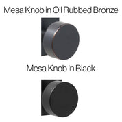 Mesa Knobs from Weslock in black and oil rubbed bronze