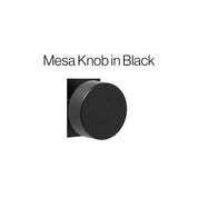 weslock mesa knob in black - circular geometric doorknob