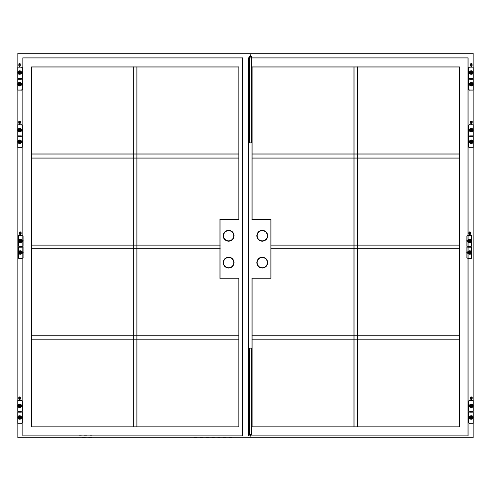 double flat steel entry doors with thermally broken frame