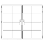 double flat steel entry doors with thermally broken frame