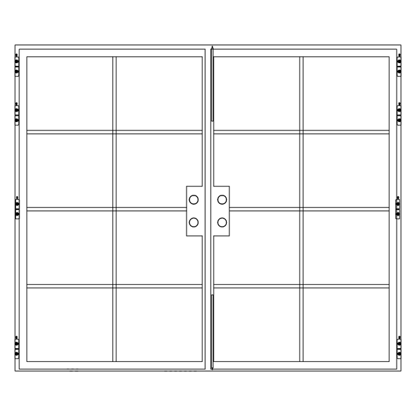 double flat steel entry doors with thermally broken frame