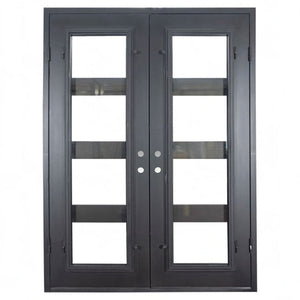 black exterior doors double doors