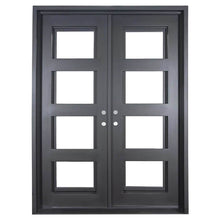 Load image into Gallery viewer, black exterior doors double doors