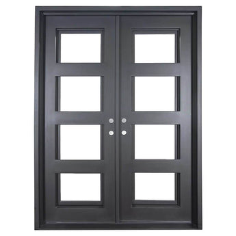 black exterior doors double doors