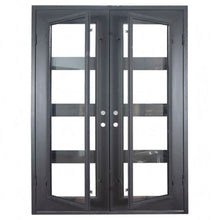 Load image into Gallery viewer, black exterior doors double doors