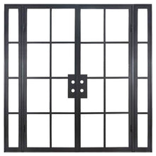 Load image into Gallery viewer, PINKYs Air 5 w/ Sidelights Double Flat Top steel door that can be used for entry doors, patio and french doors, back or side steel doors, and even as steel room dividers.