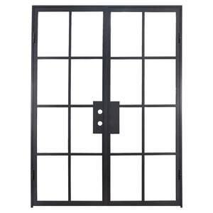 PINKYS Air 5 Interior Black Double Flat Steel Door w/ No Threshold