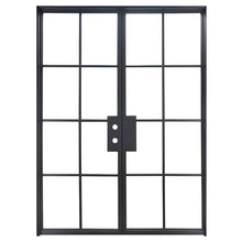 Load image into Gallery viewer, PINKYS Air 5 Interior Black Double Flat Steel Door w/ No Threshold