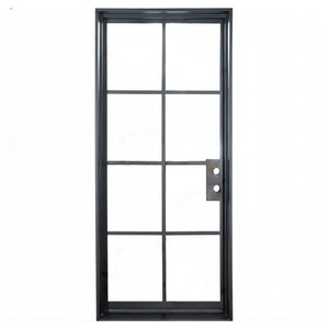 PINKYS Air 5 single flat modern steel doors can used as entry doors, patio and french doors, back or side steel doors, and even as steel room dividers