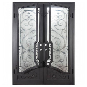 PINKYS Beverly Black Double Flat Steel Door