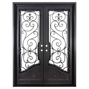 PINKYS Beverly Black Double Flat Steel Door