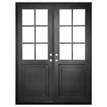 Load image into Gallery viewer, PINKYS Getty Black Double Flat Iron Doors
