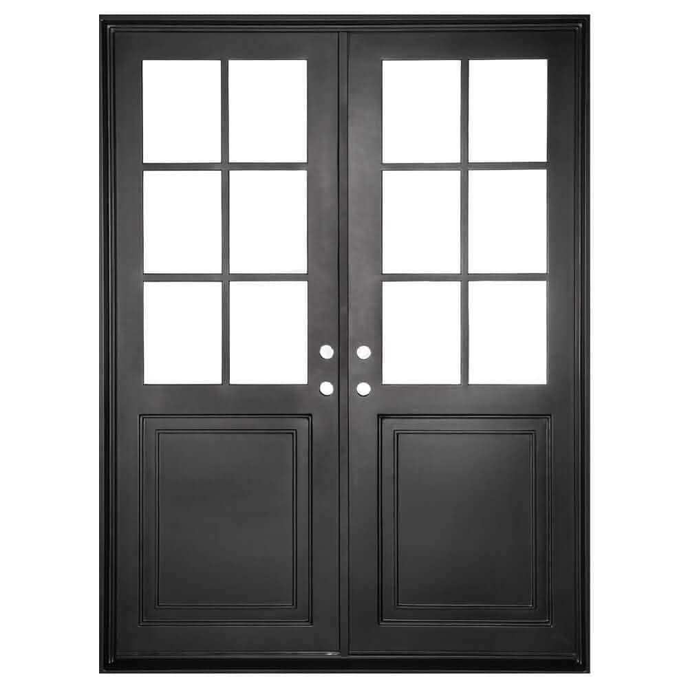 PINKYS Getty Black Double Flat Iron Doors