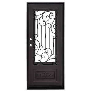 PINKYS Golden Gate Black Iron Single Flat Door