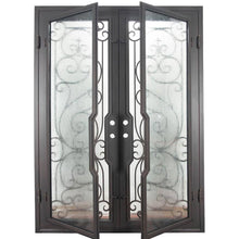 Load image into Gallery viewer, PINKYS Hills Black Exterior Double Flat Steel Doors