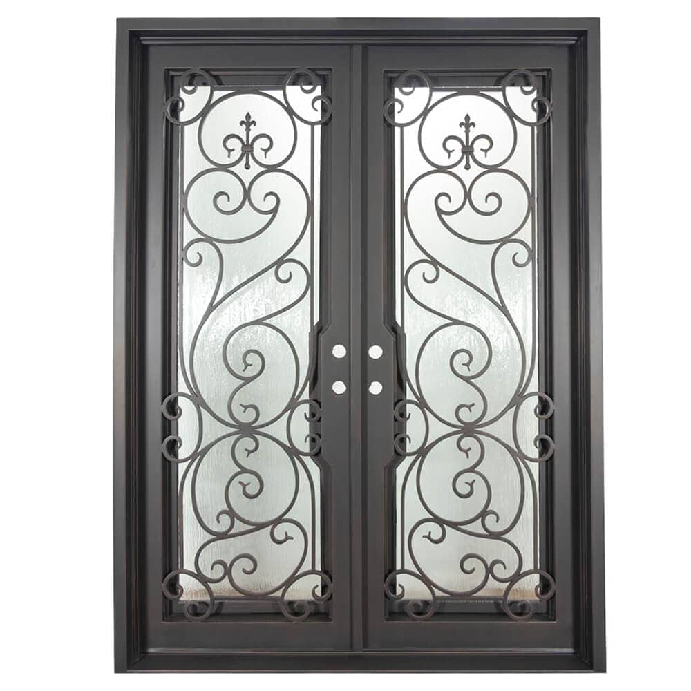 PINKYS Hills Black Exterior Double Flat Steel Doors