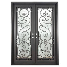 Load image into Gallery viewer, PINKYS Hills Black Exterior Double Flat Steel Doors