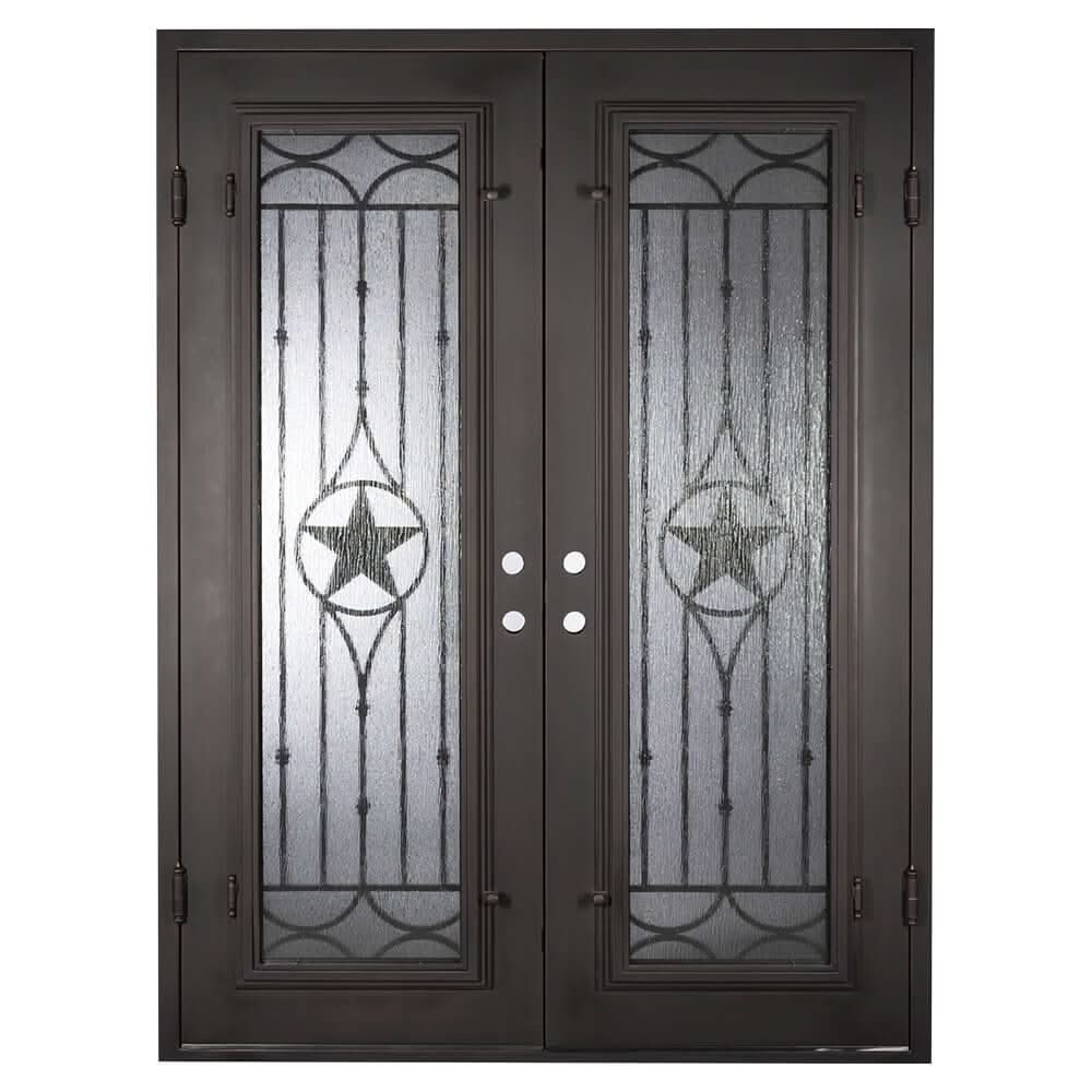 Lone Star thermally broken flat top door in bronze finish.