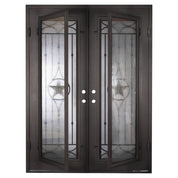 Lone Star square top patio door in bronze finish for cold temperatures.