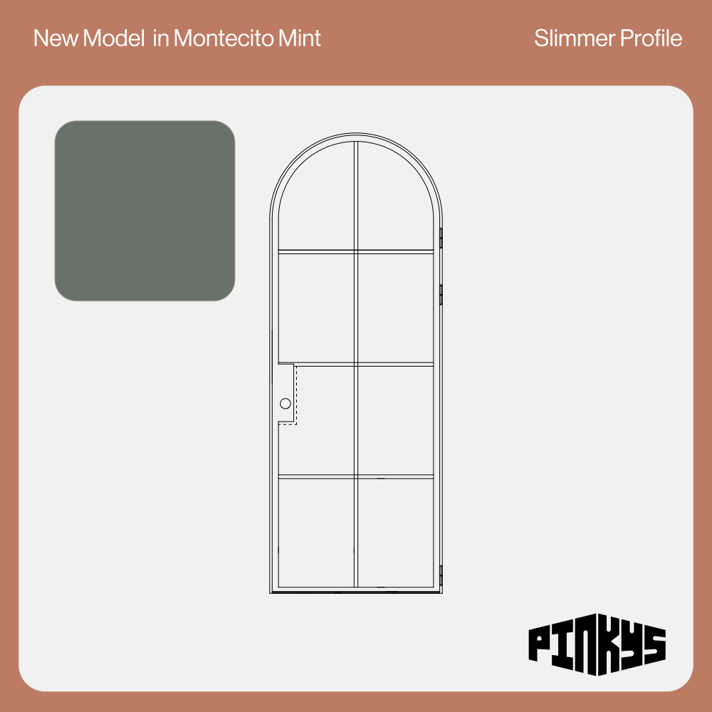 New Slimmer Interior Single Door CAD in Montecito Mint