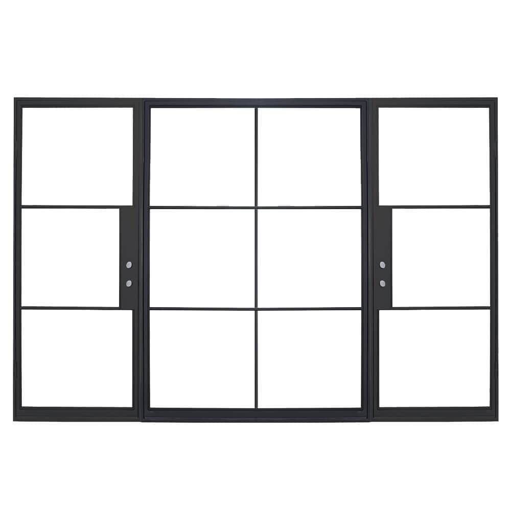 PINKYS Air 4 Dual Single black steel door with Panel Flat