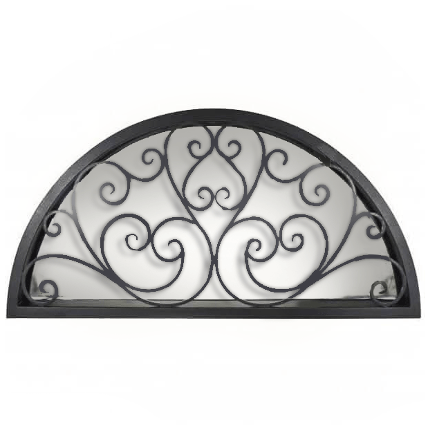 Golden Gate ornate iron transom full arch top window