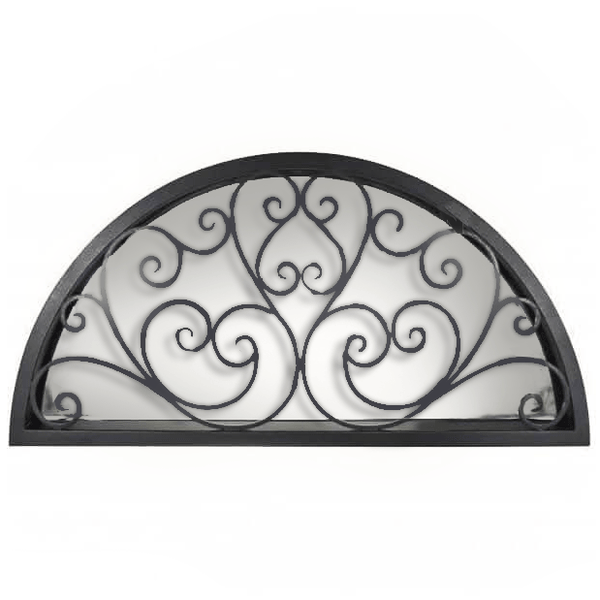 Golden Gate ornate iron transom full arch top window