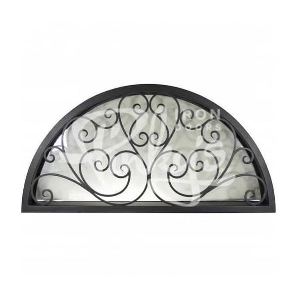 PINKYS Golden Gate Full Arch Black Steel Transom