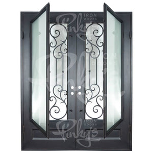 PINKYS New York Black Exterior Double Flat Doors