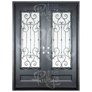 PINKYS New York Black Exterior Double Flat Doors