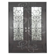 Night flat top double exterior door for cold temperatures.