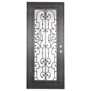 Washington flat top single exterior door with thermal break in matte black.