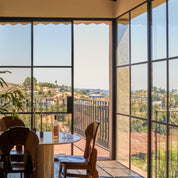 contemporary steel pocket slider door