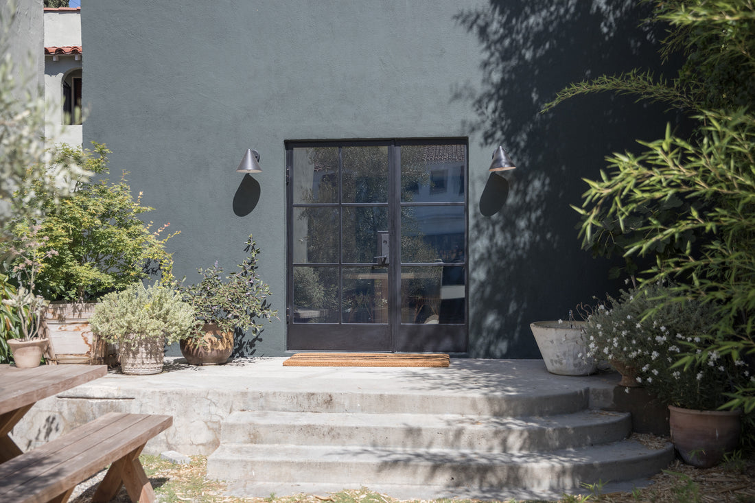 PINKYS Iron Doors Patio Door to Stairs for Backyard