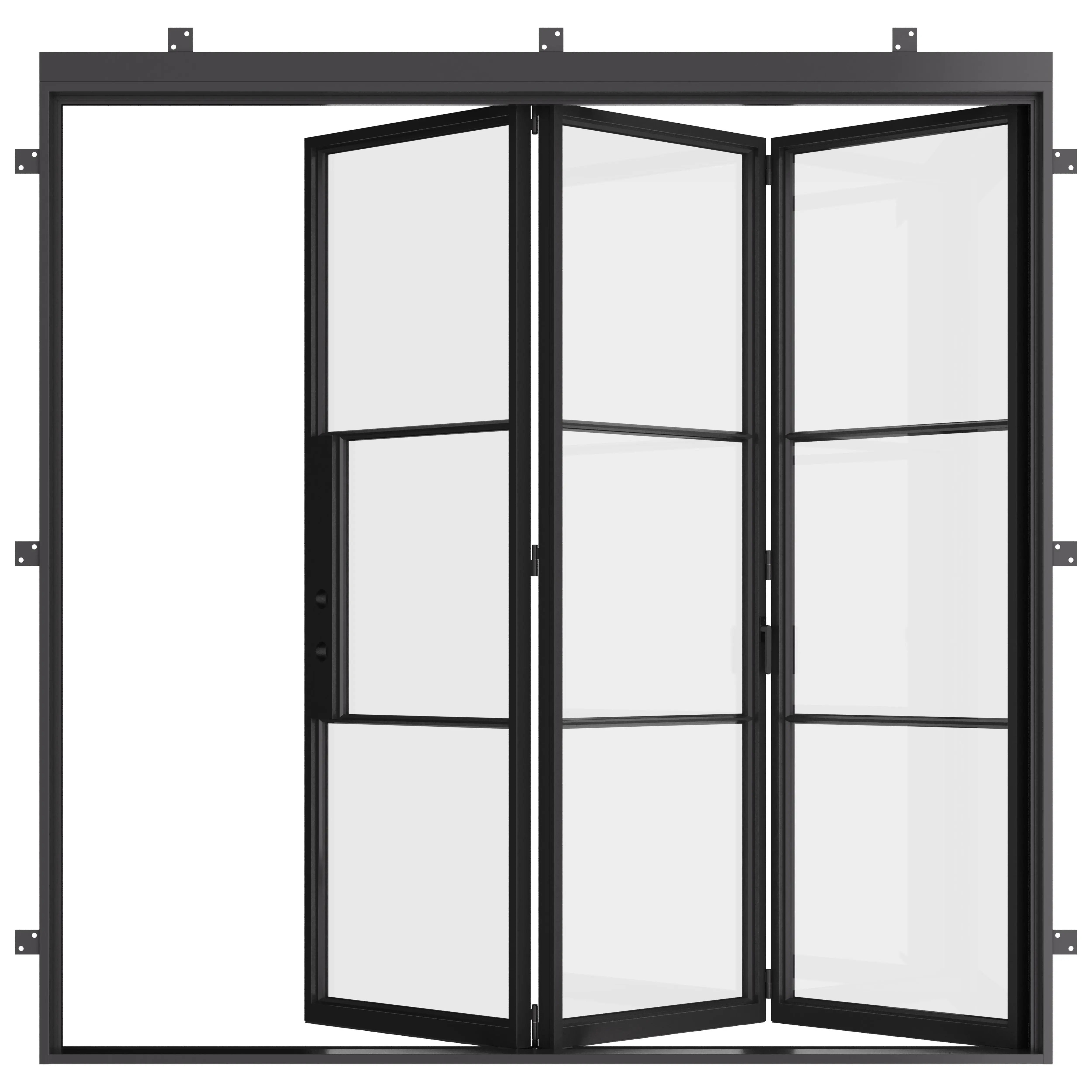 Exterior steel folding doors