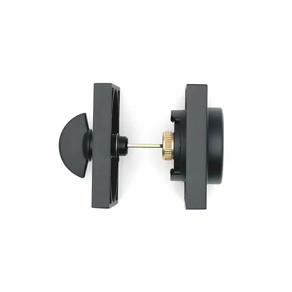 PINKYS deadbolt lock with kw1 keyway for iron entry door in black finish.