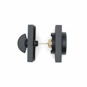 PINKYS deadbolt lock with kw1 keyway for iron entry door in black finish.