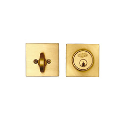 Pinkys Deadbolt in Brass Front View